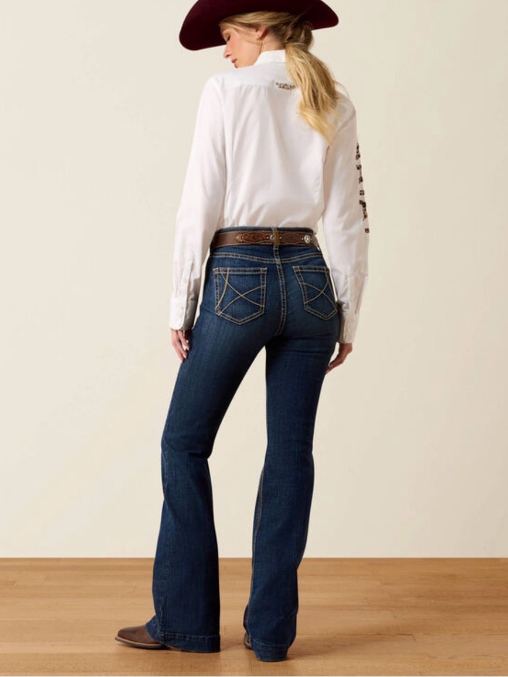 Ariat High Rise Ella Slim Trousers- Rascal (28S)